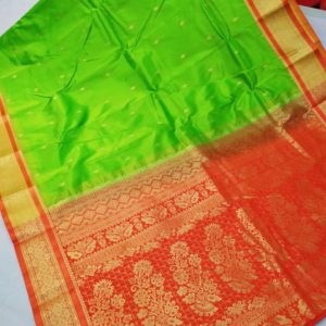 Semi Silk Kanjivaram Saree – Light Green