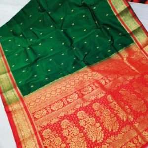 Semi Silk Kanjivaram Saree (Range-2) – Dark Green