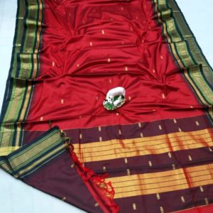 Irkal Sico Soft Cotton Silk Paithani Saree (Range-2) – Red