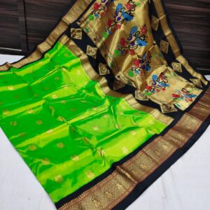 Shreya Kadiyal Silk Paithani Saree – Light Green