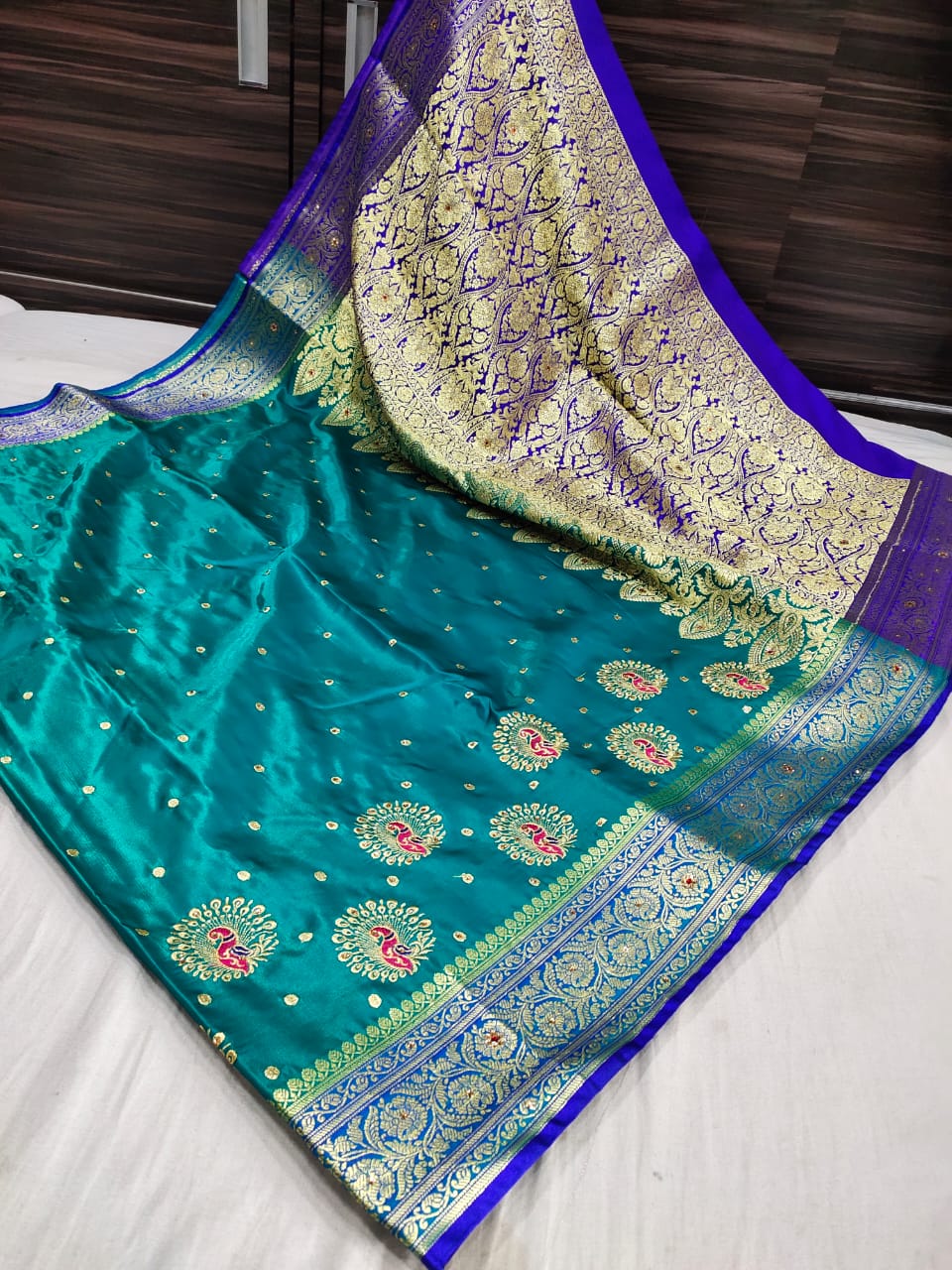 Buy Banarasi Shalu Shine Silk Saree At Best Price - Salemora