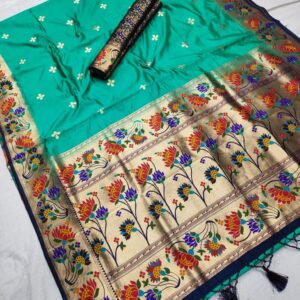 Soft Silk Designer Lotus Paithani Saree